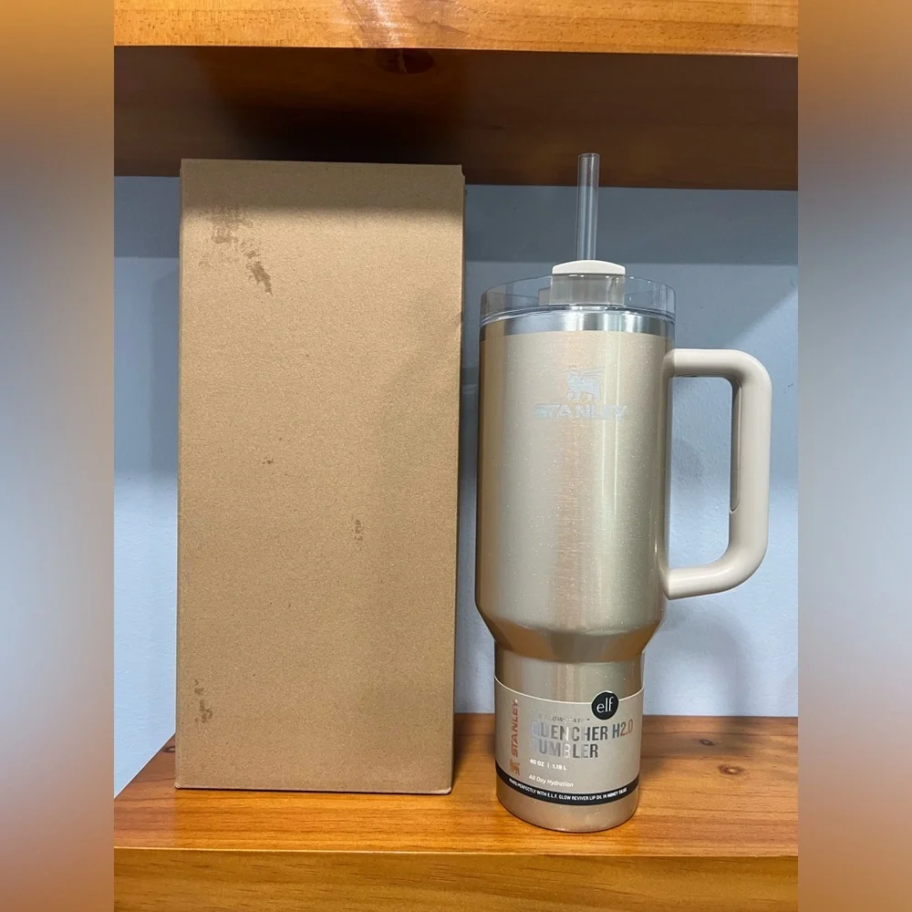 STANLEY NIB 40 oz Stainless Steel H2.0 FlowState Tumbler Honey Talks E.L.F - Picture 8 of 8